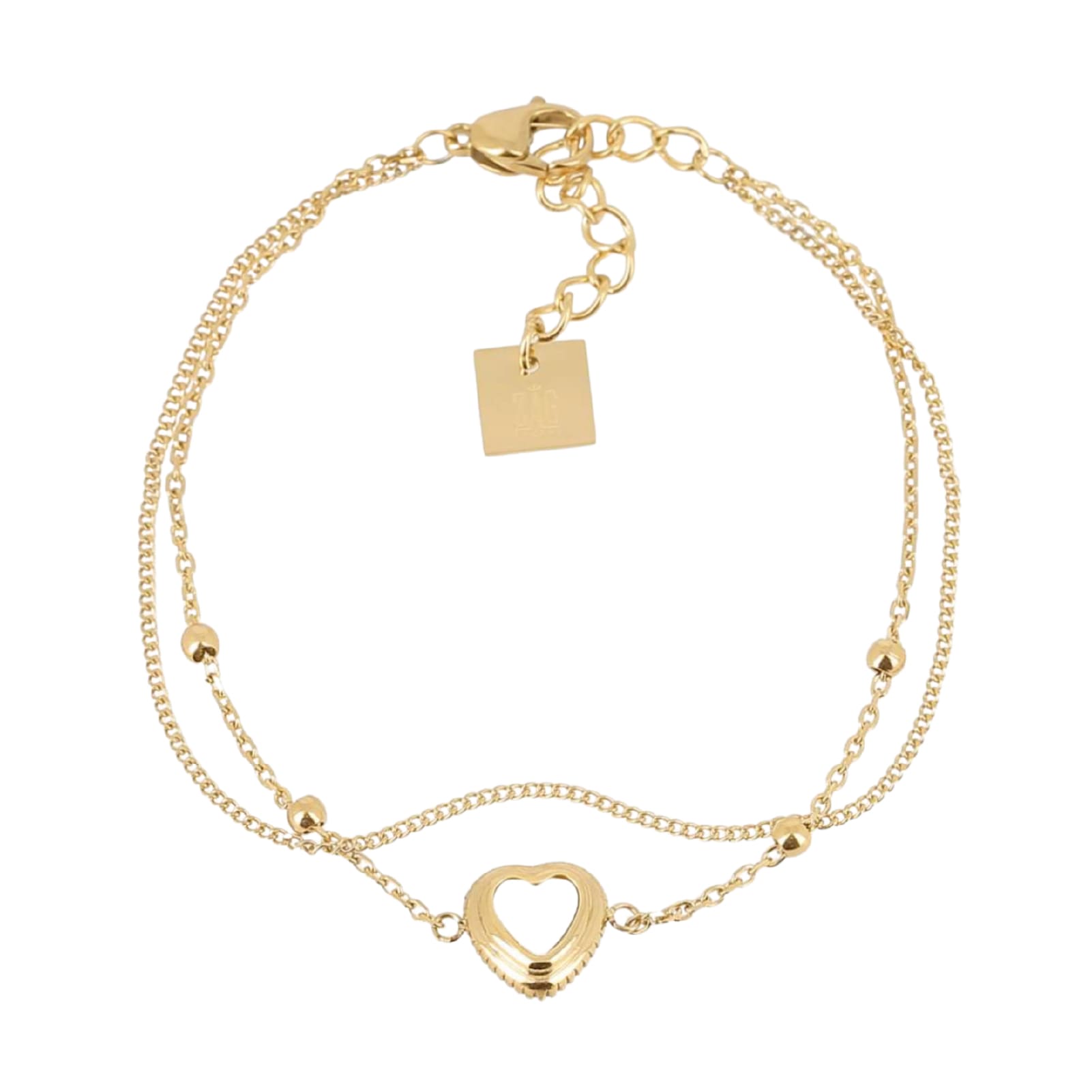 Bracciale da donna ZAG Bijoux Cupidon con cuore bianco Regolabile 15-18 cm