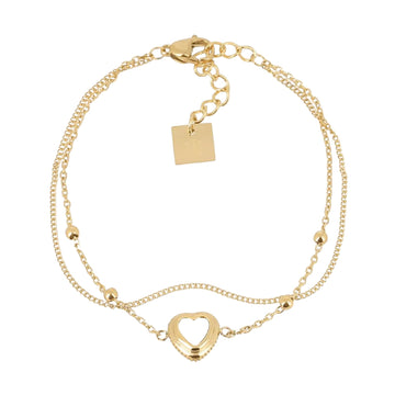Bracciale da donna ZAG Bijoux Cupidon con cuore bianco Regolabile 15-18 cm