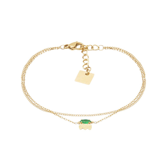 Bracciale donna ZAG Bijoux Tonya in acciaio dorato con zirconi Regolabile 15-16 cm