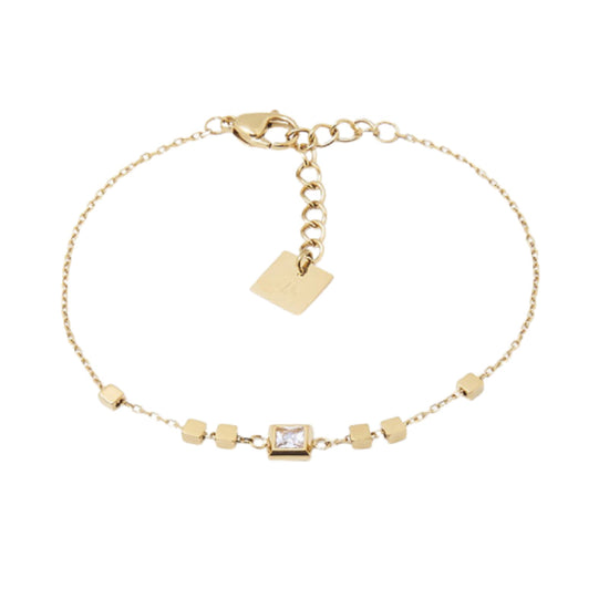 Bracciale da donna ZAG Bijoux Broome in acciaio dorato Regolabile 15-18 cm