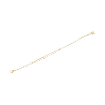 Bracciale multifilo ZAG Bijoux Tube in acciaio dorato Regolabile 15-18 cm