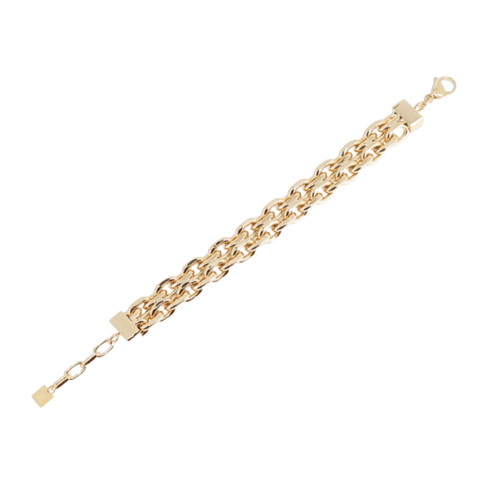 Bracciale catena ZAG Bijoux acciaio oro con maglia lavorata Regolabile 18-21 cm