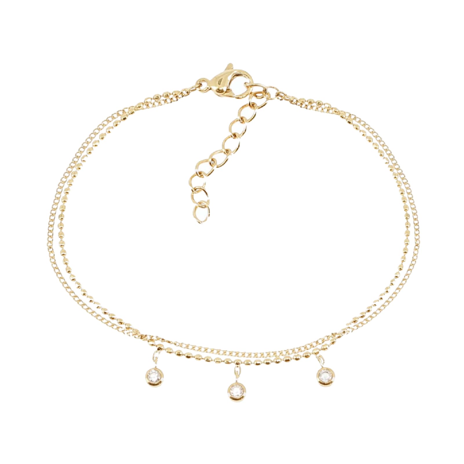 Bracciale da donna ZAG Bijoux Multi in acciaio dorato Regolabile 15-18 cm