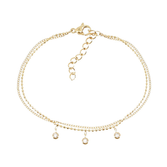 Bracciale da donna ZAG Bijoux Multi in acciaio dorato Regolabile 15-18 cm