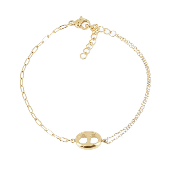 Bracciale catena da donna ZAG Bijoux Flint in acciaio dorato Regolabile 15-17,5 cm
