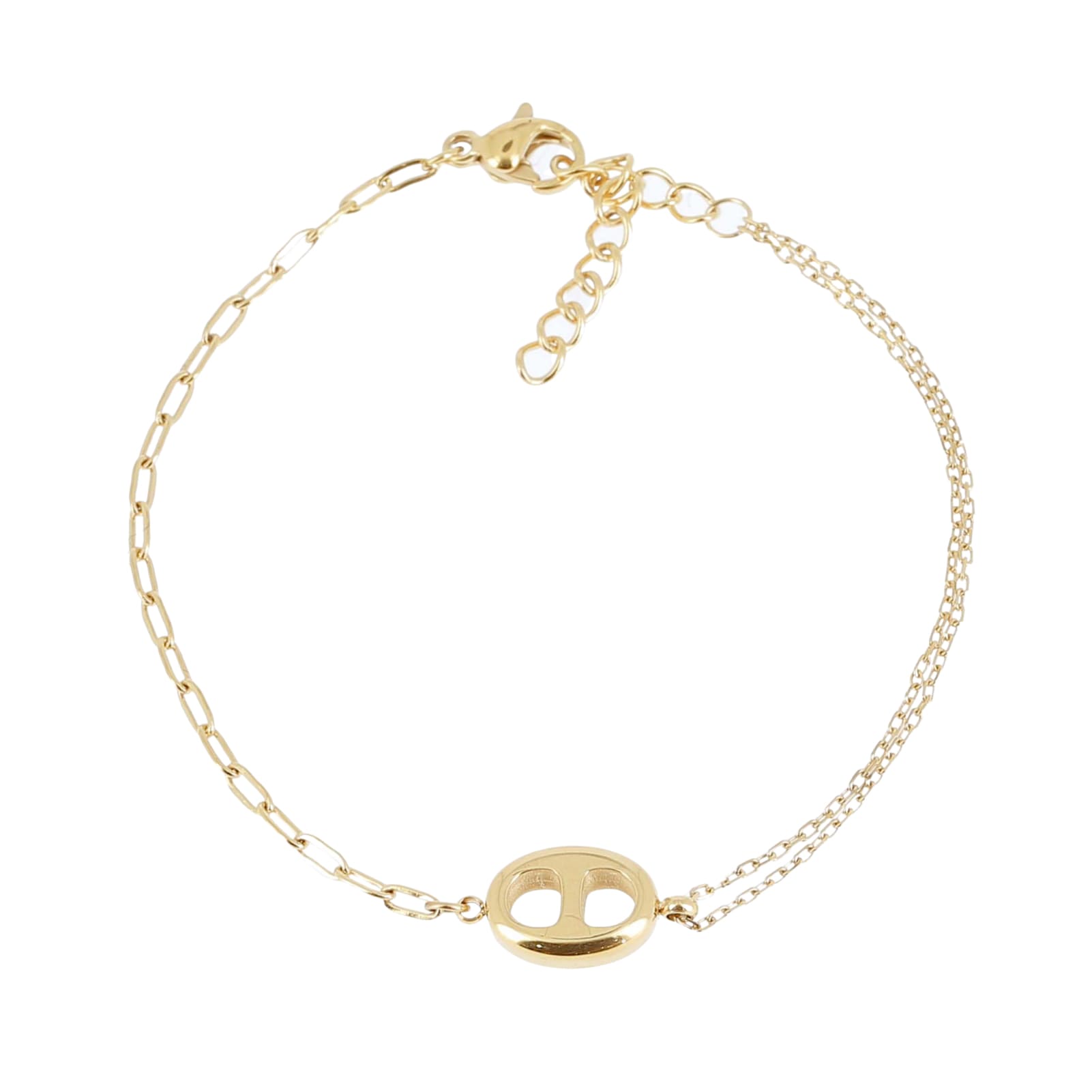 Bracciale catena da donna ZAG Bijoux Flint in acciaio dorato Regolabile 15-17,5 cm