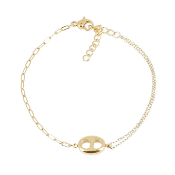 Bracciale catena da donna ZAG Bijoux Flint in acciaio dorato Regolabile 15-17,5 cm