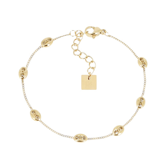 Bracciale ZAG Bijoux Santino in acciaio dorato con maglie Regolabile 15-18 cm