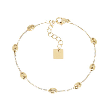 Bracciale ZAG Bijoux Santino in acciaio dorato con maglie Regolabile 15-18 cm