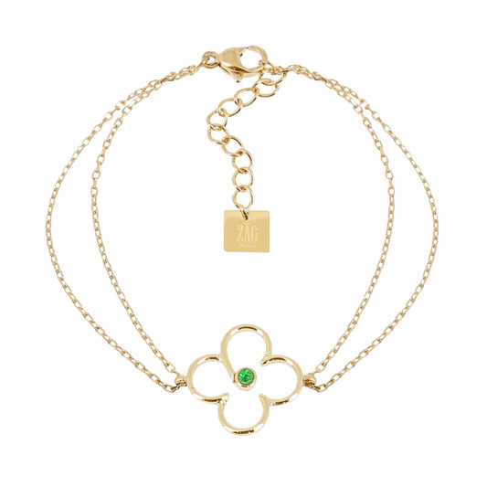 Bracciale catena da donna ZAG Bijoux in acciaio dorato Regolabile 15-18 cm
