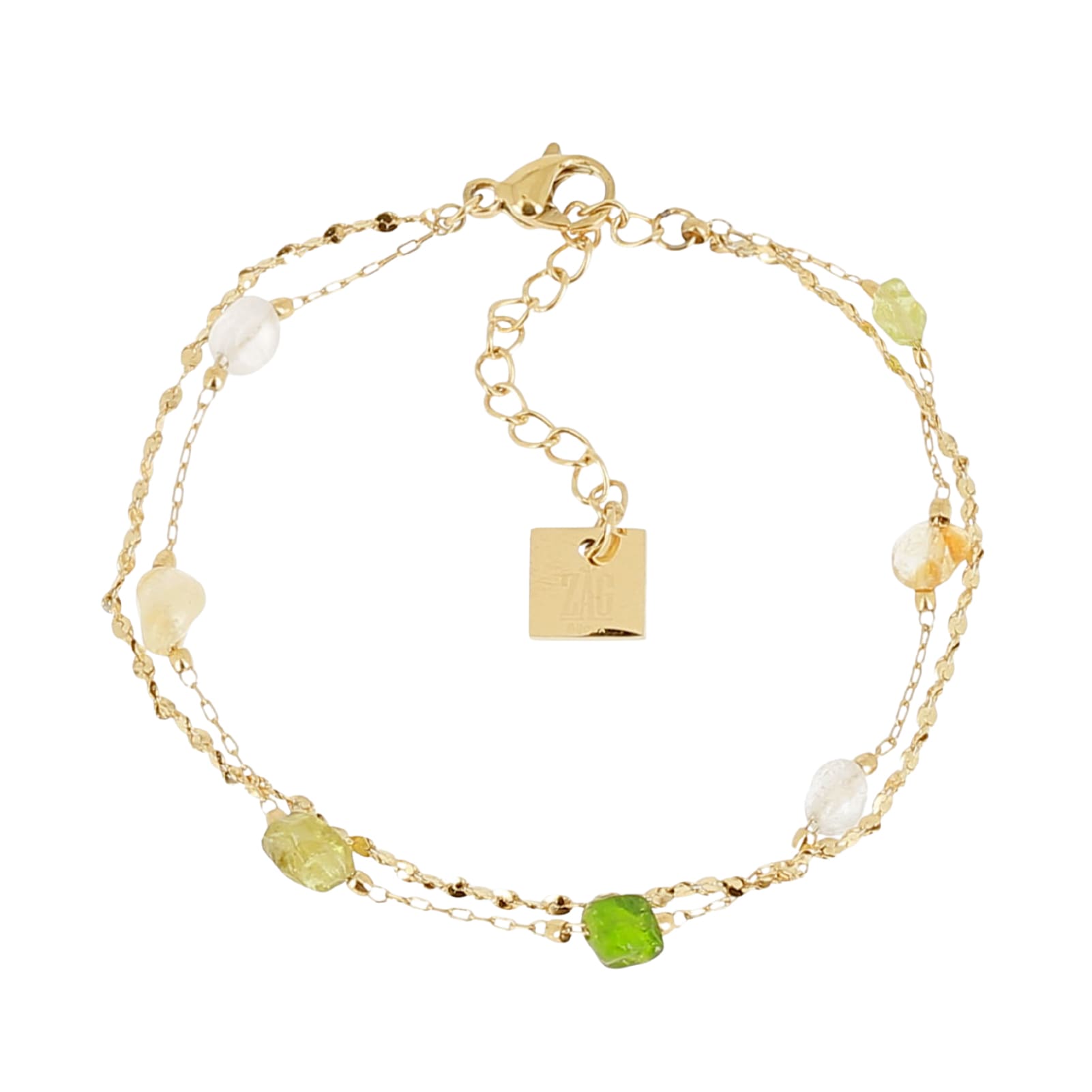 Bracciale multifilo da donna ZAG Bijoux in acciaio dorato Regolabile 15-18 cm
