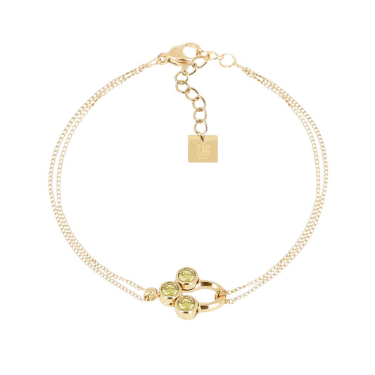 Bracciale da donna ZAG Bijoux a catena in acciaio dorato Regolabile 15-18 cm