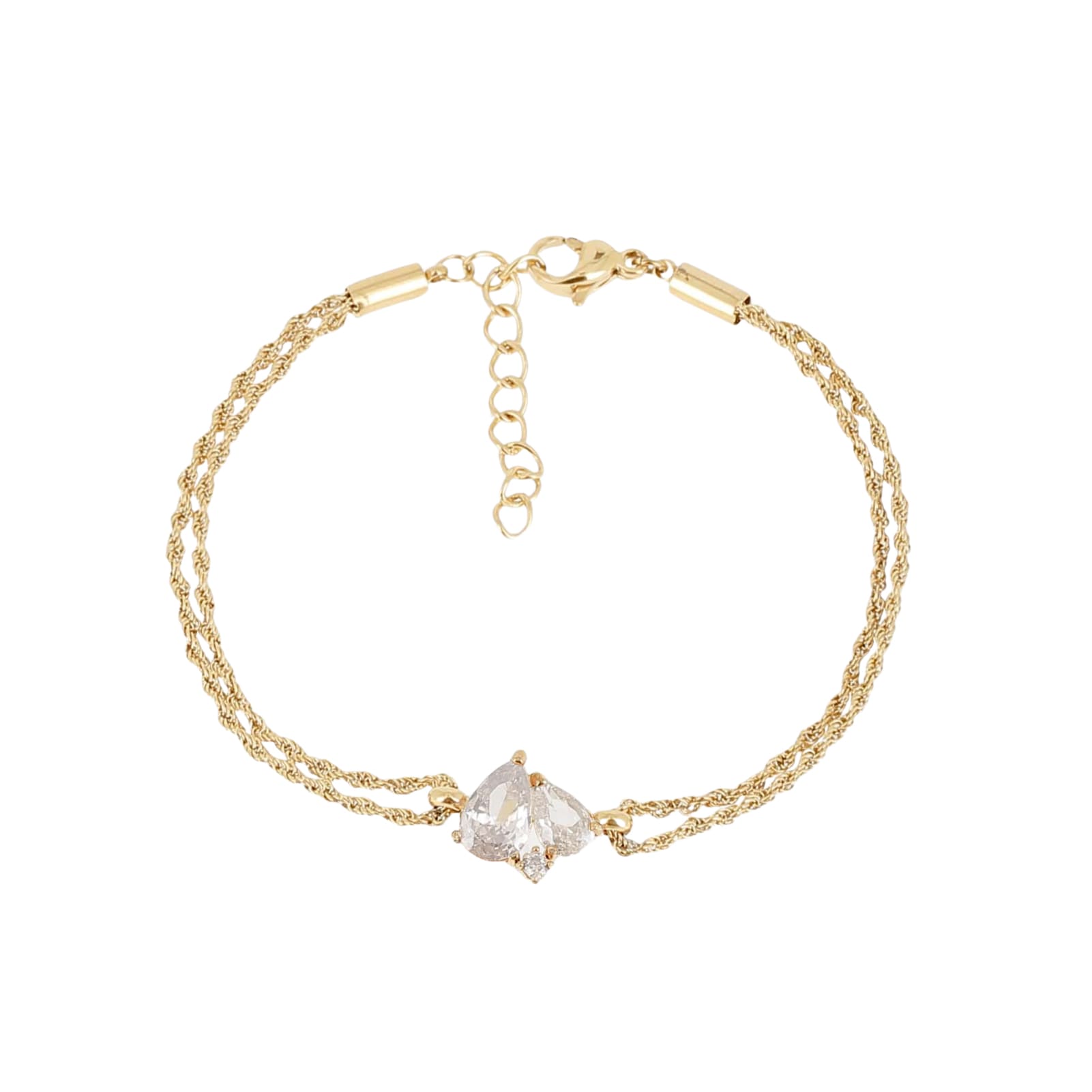 Bracciale donna multifolo ZAG Bijoux in acciaio dorato Regolabile 15-18 cm