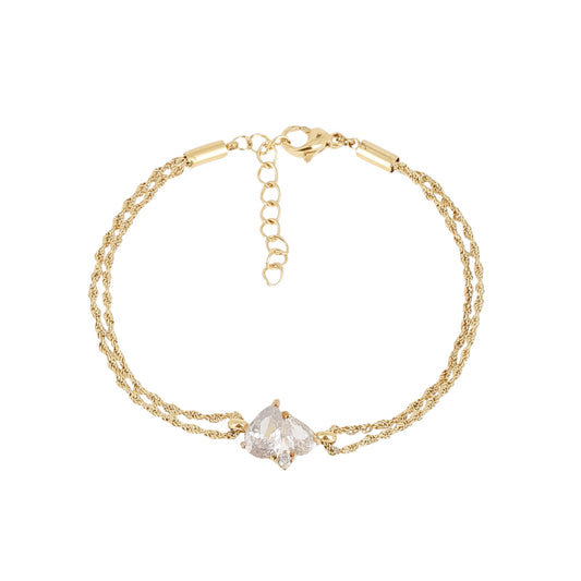 Bracciale donna multifolo ZAG Bijoux in acciaio dorato Regolabile 15-18 cm
