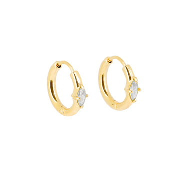 Orecchini donna ZAG Bijoux in acciaio dorato con zirconi MISURA UNICA