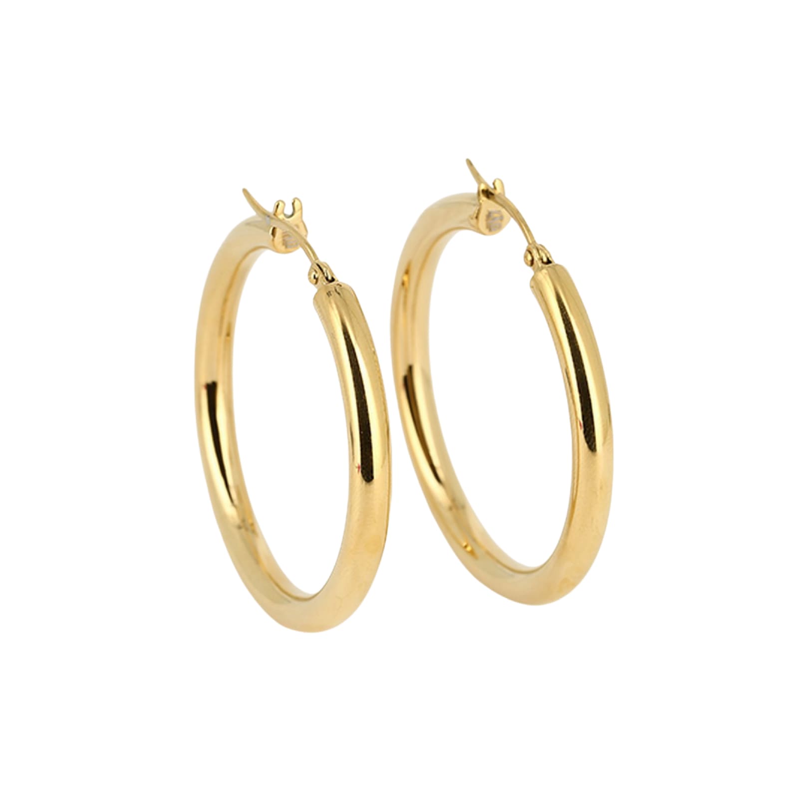 Orecchini cerchio ZAG Bijoux acciaio dorato 4X40mm MISURA UNICA
