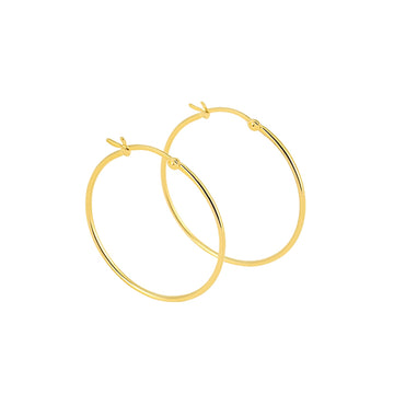 Orecchini cerchio ZAG Bijoux acciaio dorato 4X60mm MISURA UNICA