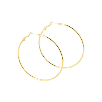 Orecchini a cerchio ZAG Bijoux acciaio dorato 2X60mm MISURA UNICA