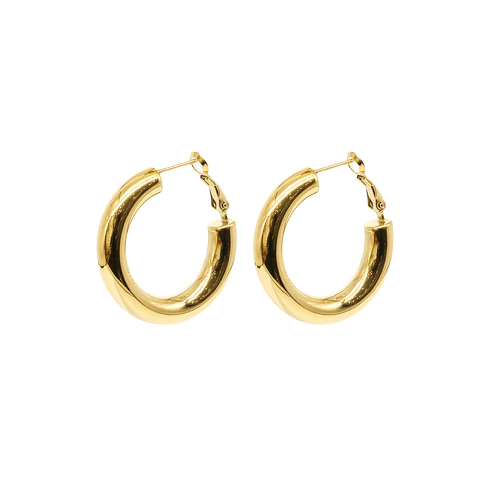 Orecchini a cerchio ZAG Bijoux acciaio dorato 6X30mm MISURA UNICA
