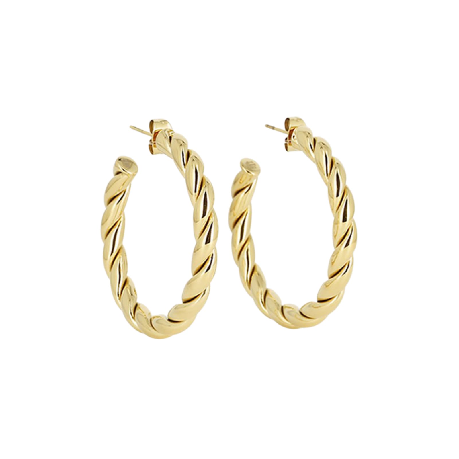 Orecchini a cerchio ZAG Bijoux acciaio dorato 5X40mm MISURA UNICA