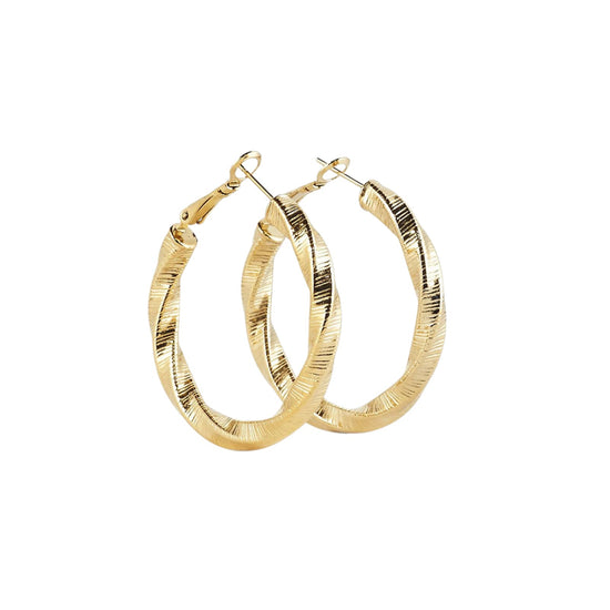 Orecchini ZAG Bijoux Thalassa acciaio dorato 5X40mm MISURA UNICA