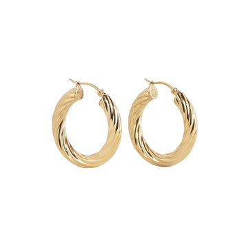 Orecchini cerchio ZAG Bijoux Aya acciaio dorato 5X40mm MISURA UNICA