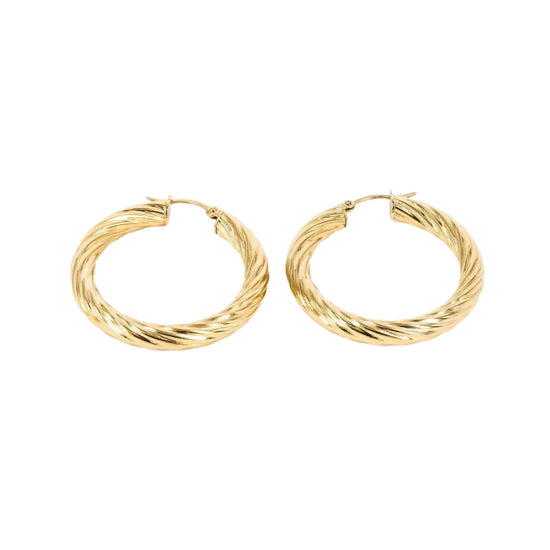 Orecchini cerchio ZAG Bijoux Aya acciaio dorato 5X40mm MISURA UNICA