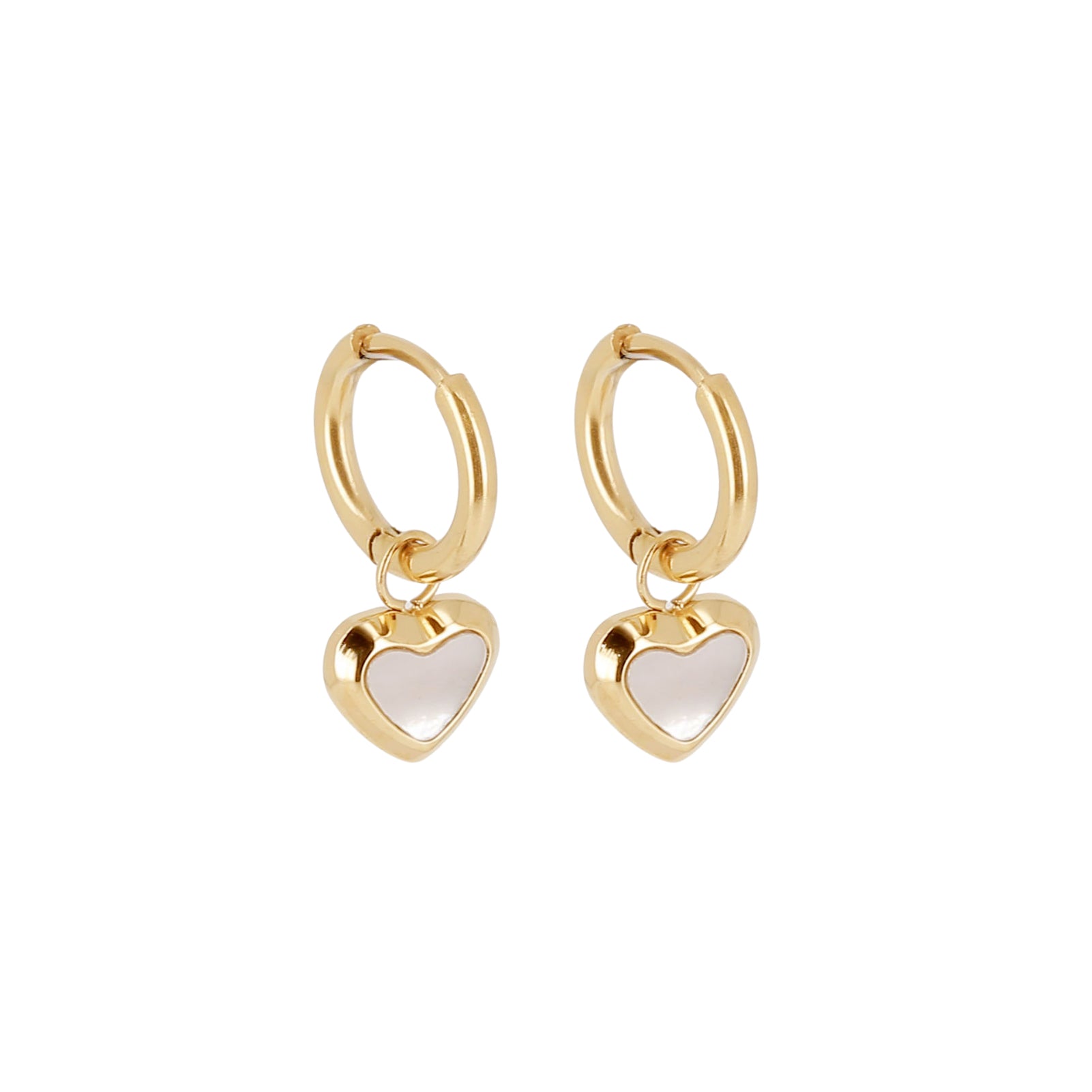 Orecchini pendenti ZAG Bijoux in acciaio dorato con cuore MISURA UNICA