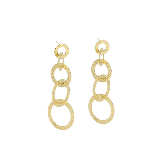 Orecchini pendenti donna ZAG Bijoux acciaio oro anelli uniti MISURA UNICA