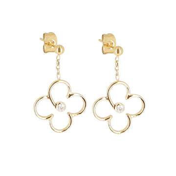 Orecchini donna ZAG Bijoux in acciaio dorato con fiori MISURA UNICA