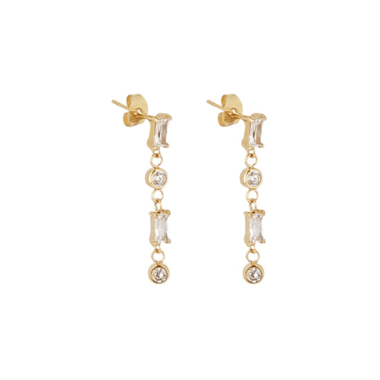 Orecchini con zirconi ZAG Bijoux Athis in acciaio dorato MISURA UNICA