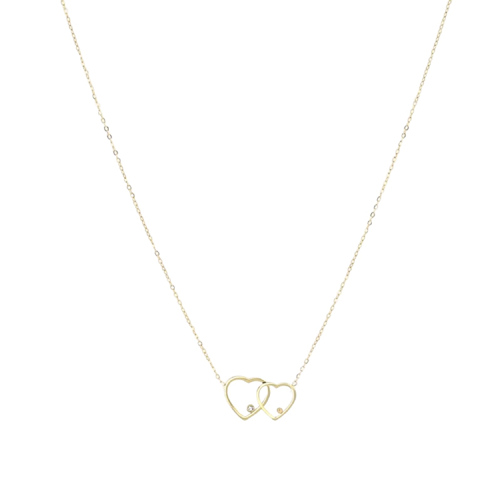 Collana da donna ZAG Bijoux in acciaio dorato con cuori MISURA UNICA