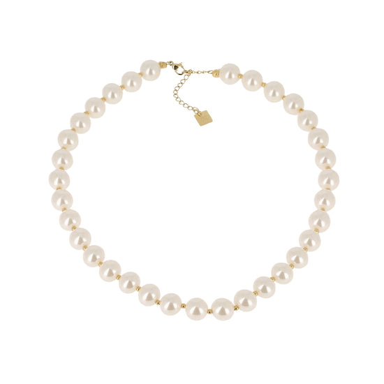 Collana filo di perle ZAG Bijoux Madura in acciaio dorato MISURA UNICA
