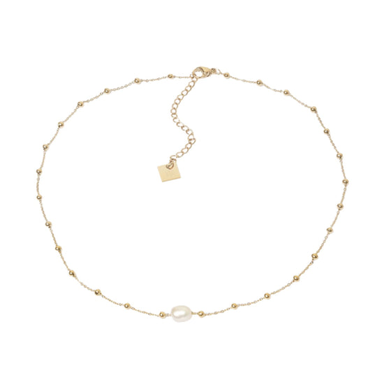 Collana girocollo con perla ZAG Bijoux Izia acciaio dorato MISURA UNICA