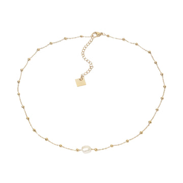 Collana girocollo con perla ZAG Bijoux Izia acciaio dorato MISURA UNICA