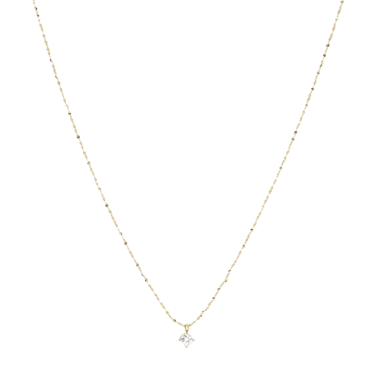 Collana con punto luce ZAG Bijoux Serena in acciaio dorato MISURA UNICA