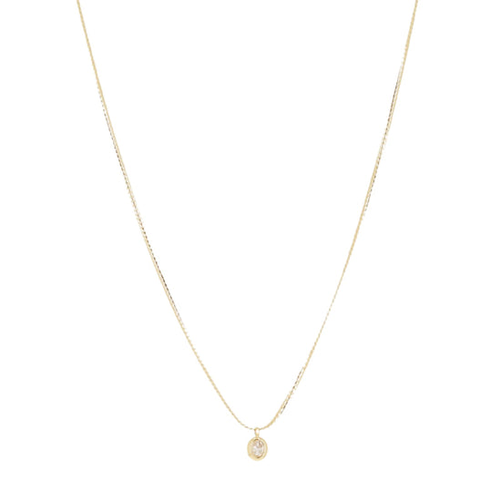Collana con punto luce ZAG Bijoux Simple in acciaio dorato MISURA UNICA