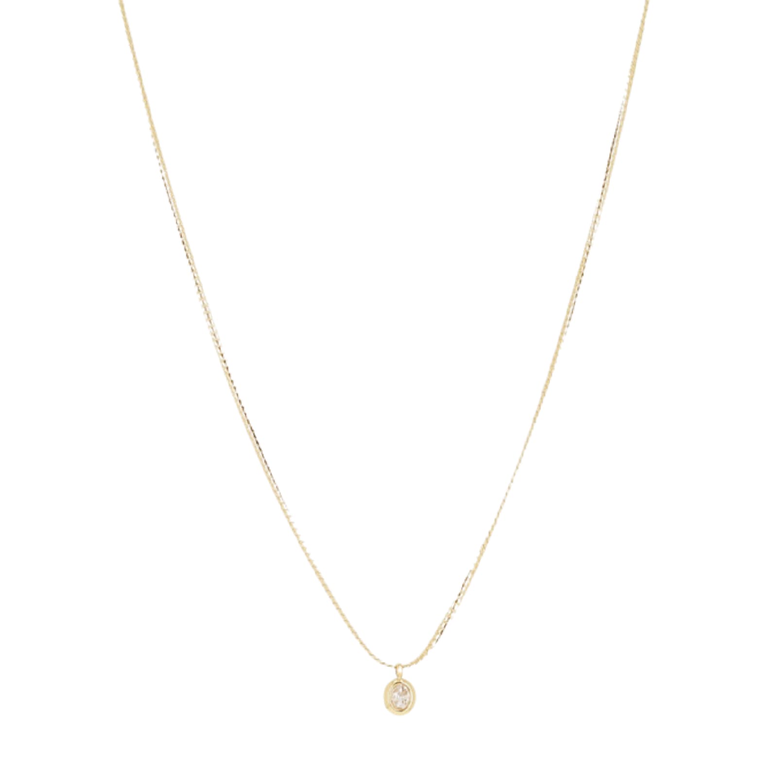 Collana con punto luce ZAG Bijoux Simple in acciaio dorato MISURA UNICA