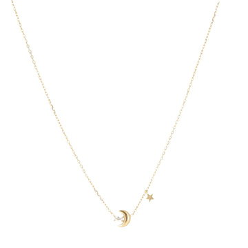 Collana luna e stella ZAG Bijoux Anoth in acciaio dorato MISURA UNICA