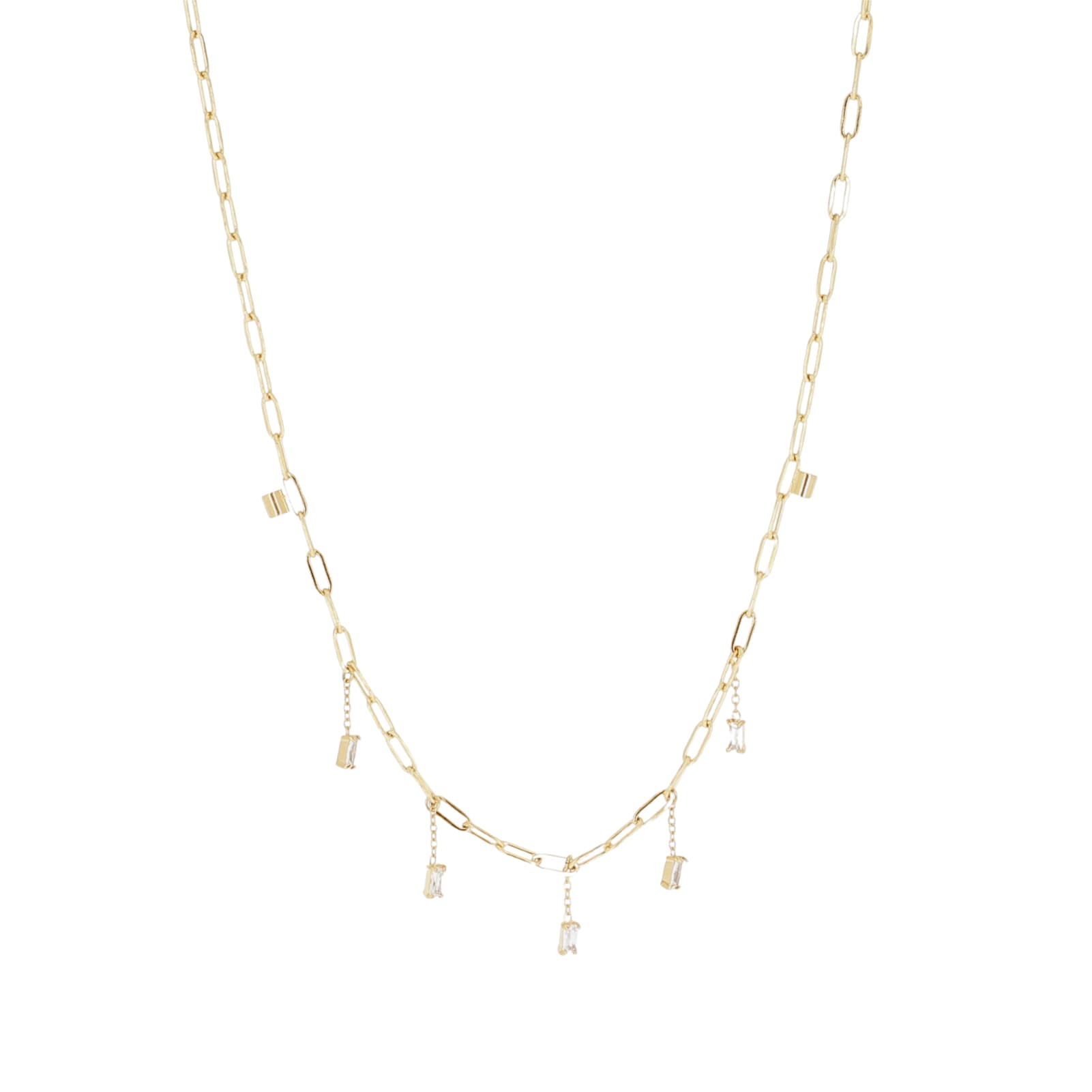 Collana con punti luce ZAG Bijoux Chain in acciaio dorato MISURA UNICA