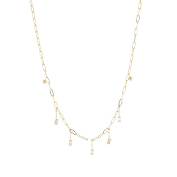 Collana con punti luce ZAG Bijoux Chain in acciaio dorato MISURA UNICA