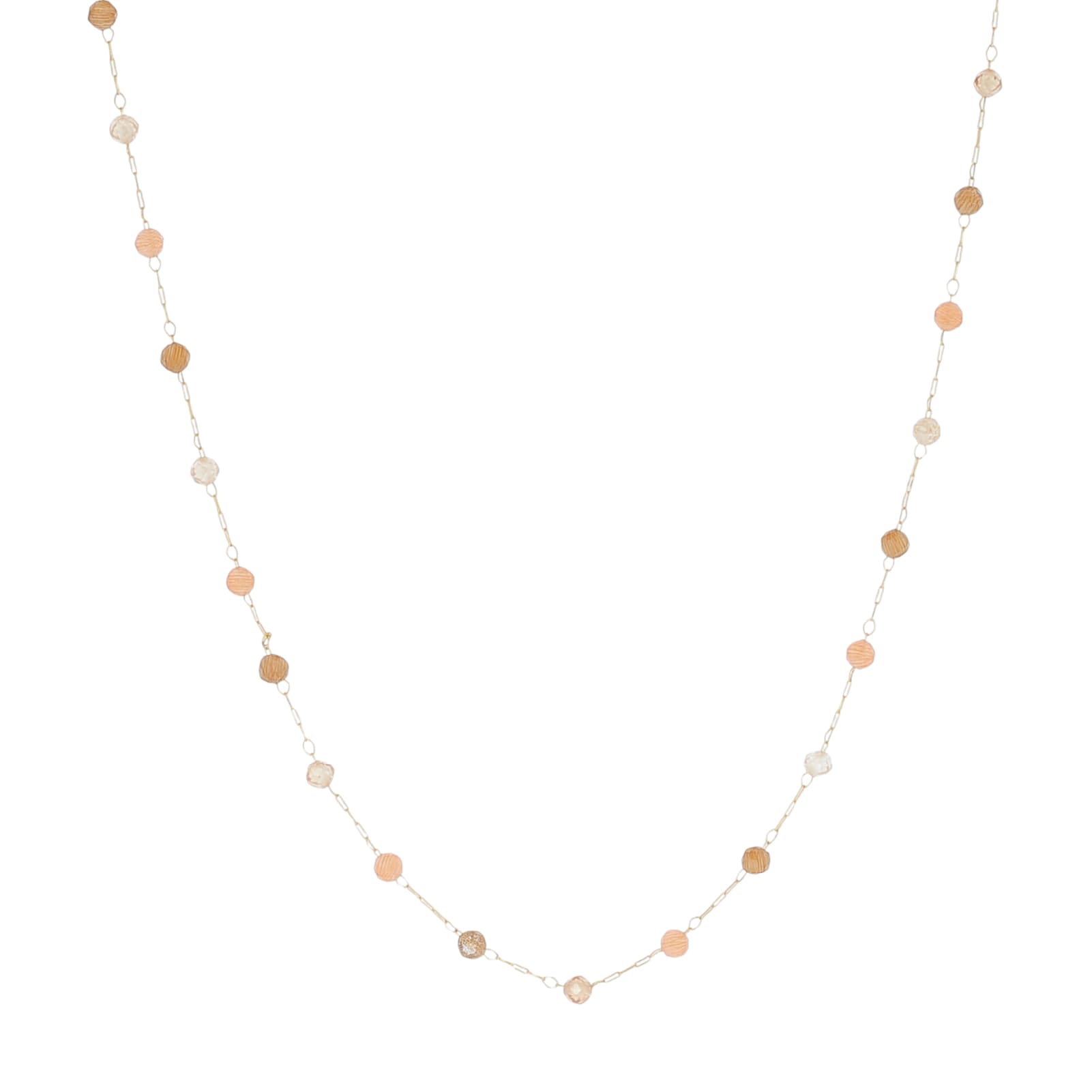 Collana girocollo ZAG Bijoux acciaio oro pietre naturali nude MISURA UNICA