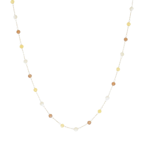 Collana girocollo ZAG Bijoux acciaio oro con pietre gialle MISURA UNICA