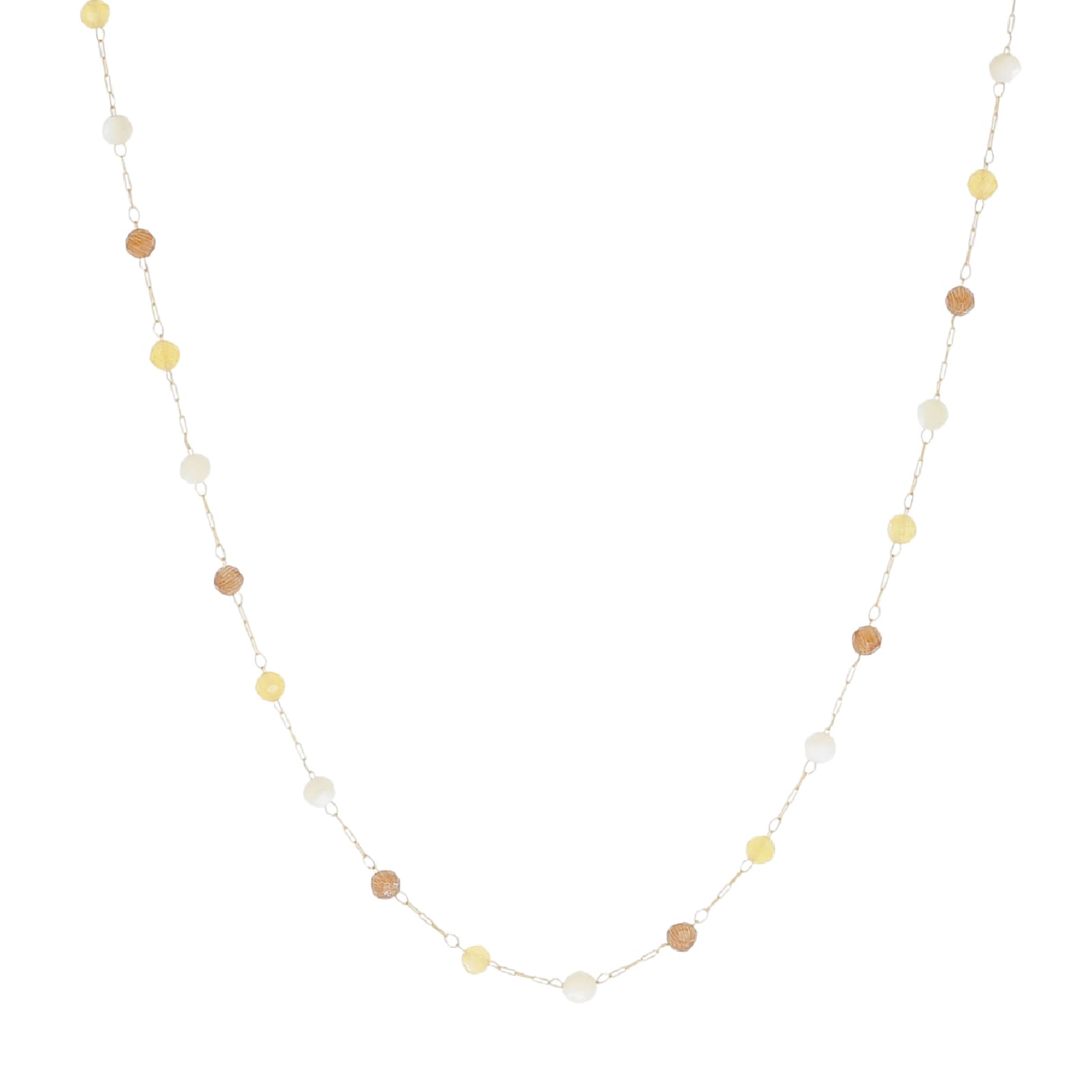 Collana girocollo ZAG Bijoux acciaio oro con pietre gialle MISURA UNICA