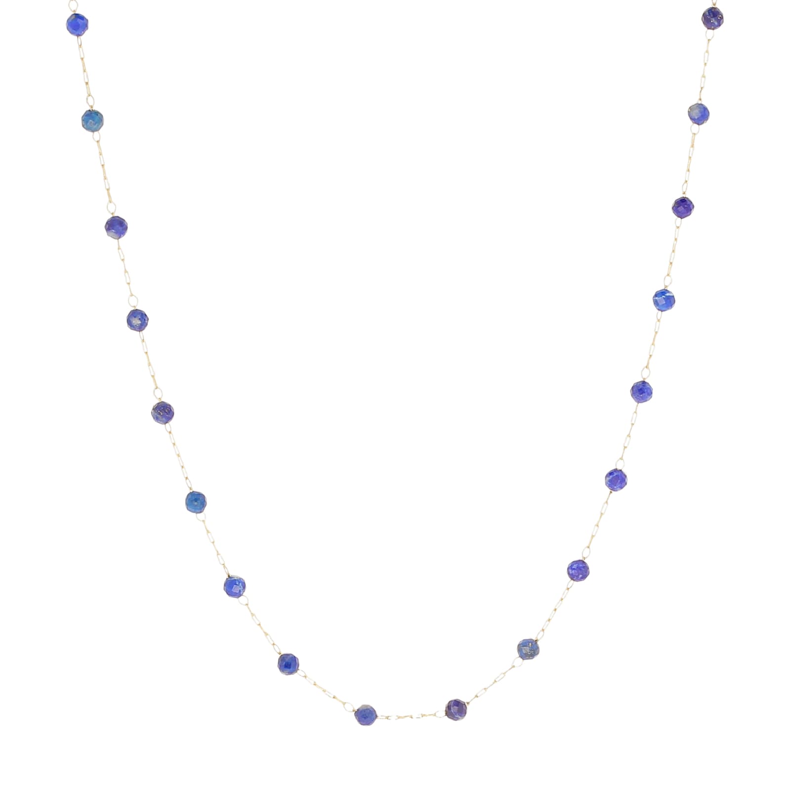 Collana girocollo ZAG Bijoux acciaio oro con lapislazzuli MISURA UNICA