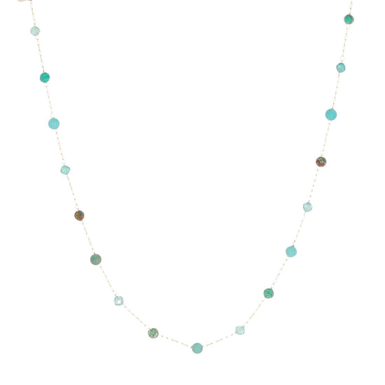 Collana girocollo ZAG Bijoux in acciaio dorato con apatite MISURA UNICA