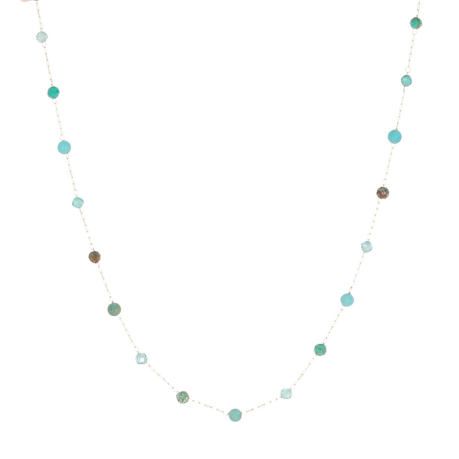 Collana girocollo ZAG Bijoux in acciaio dorato con apatite MISURA UNICA