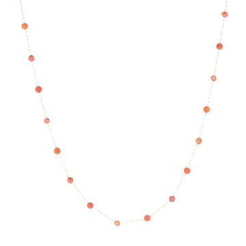 Collana girocollo ZAG Bijoux acciaio dorato pietre corallo MISURA UNICA