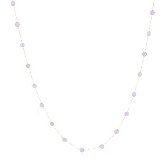 Collana girocollo ZAG Bijoux acciaio dorato pietre ametista MISURA UNICA