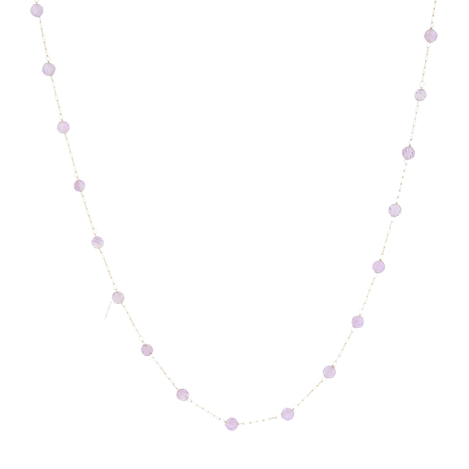 Collana girocollo ZAG Bijoux acciaio dorato pietre ametista MISURA UNICA